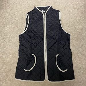 Black quilted vest